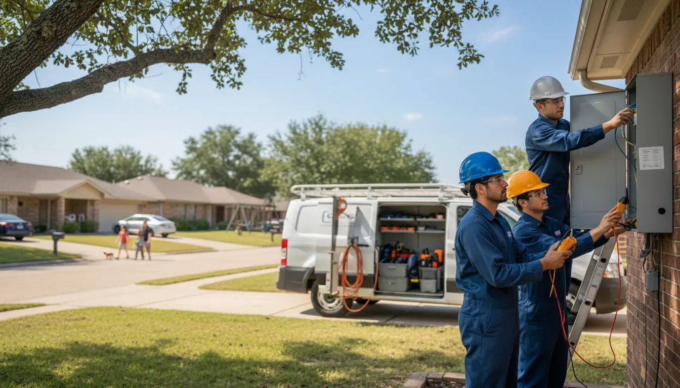 Certified electrician providing emergency electrical services in Kendalia, TX